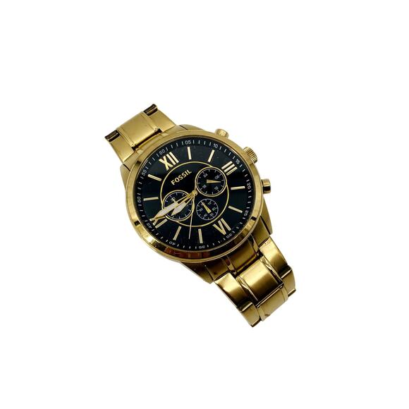 Fossil Gold & Black Watch - Picture 1 of 4
